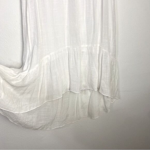 Alyx White High-Low Maxi Skirt XL Gauzy Boho Resort Gypsy Hippie Beachy Flowy - Picture 2 of 12